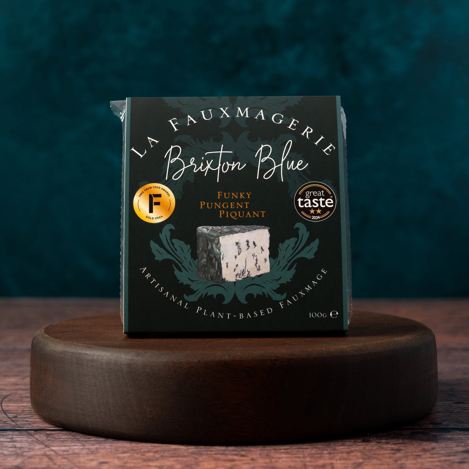 BRIXTON BLUE on wooden board